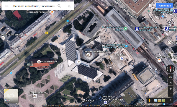 Google Maps Kartenausschnitt
